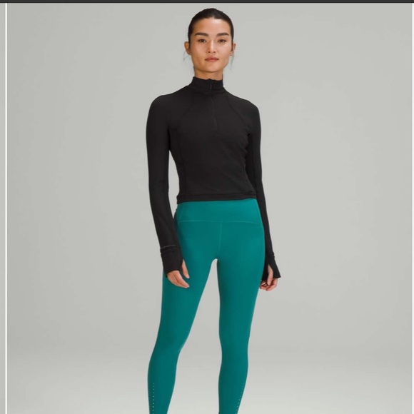 lululemon athletica Tops - Lululemon Its Rulu Run Cropped Half-Zip
Black (First Release) 8